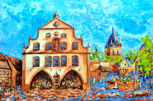 Original Acrylbild "Marktplatz Brilon" 40 x 60 cm, Jörg Langhans