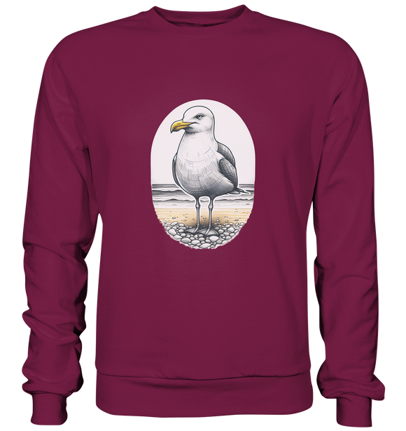 Möwe Wattvogel® am Strand - Basic Sweatshirt