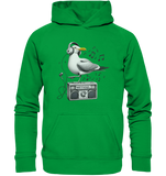 Möwe Wattvogel® mit Radio - Unisex Hoodie Kaputzenpullover