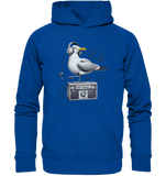 Möwe Wattvogel® mit Radio - Unisex Hoodie Kaputzenpullover