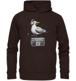 Möwe Wattvogel® mit Radio - Unisex Hoodie Kaputzenpullover