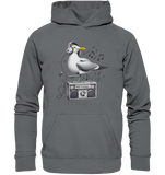 Möwe Wattvogel® mit Radio - Unisex Hoodie Kaputzenpullover