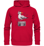 Möwe Wattvogel® mit Radio - Unisex Hoodie Kaputzenpullover