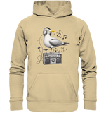 Möwe Wattvogel® mit Radio - Unisex Hoodie Kaputzenpullover