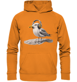 Wattvogel® Möwe mit Kopfhörer im Sand - Unisex Hoodie