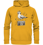 Möwe Wattvogel® mit Radio - Unisex Hoodie Kaputzenpullover