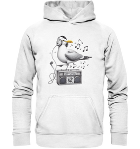 Möwe Wattvogel® mit Radio - Unisex Hoodie Kaputzenpullover