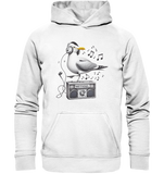 Möwe Wattvogel® mit Radio - Unisex Hoodie Kaputzenpullover