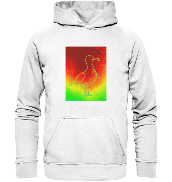 Basic Unisex Hoodie -  Motiv Möwe Wattvogel