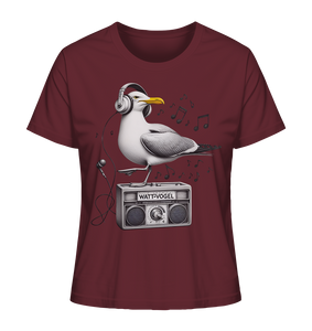 Möwe Wattvogel® mit Radio - T-Shirt Damen