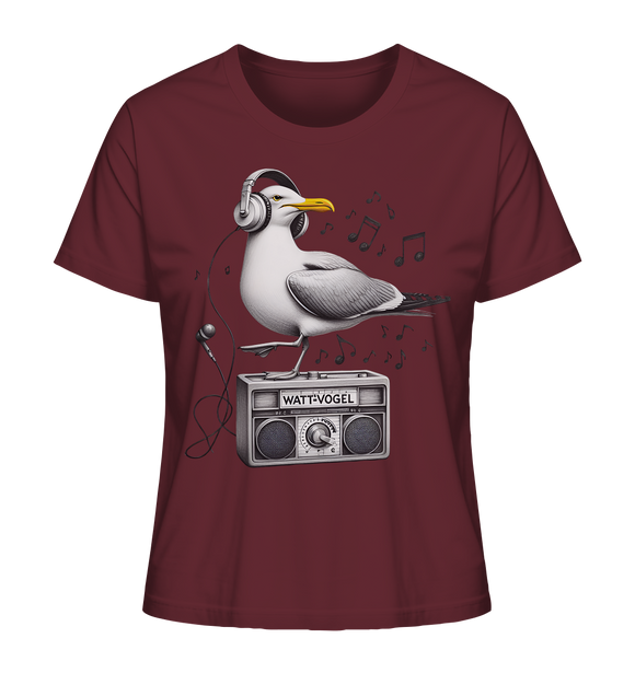 Möwe Wattvogel® mit Radio - T-Shirt Damen