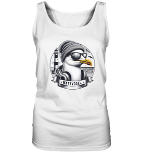 Coole Möwe mit Mütze und Sonnenbrille - Ladies Tank-Top