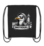 Wattvogel® Möwe mit Sonnenbrille und Kaputze - Organic Gym-Bag