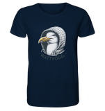 Möwe mit Kaputze Schriftzug Wattvogel  T-Shirt Herren