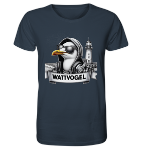 Wattvogel® Möwe mit Sonnenbrille und Kaputze - Organic Shirt