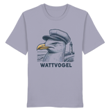 Lustige Möwe mit Kapitänsmütze Wattvogel am Nordsee Strand mit Leuchtturm - Organic Shirt