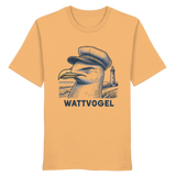 Lustige Möwe mit Kapitänsmütze Wattvogel am Nordsee Strand mit Leuchtturm - Organic Shirt
