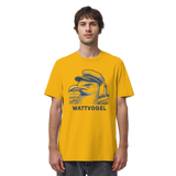 Lustige Möwe mit Kapitänsmütze Wattvogel am Nordsee Strand mit Leuchtturm - Organic Shirt