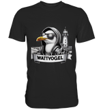 Wattvogel® Möwe mit Sonnenbrille und Kaputze - Premium Shirt