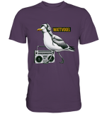 Coole Möwe mit Kaputze und Kopfhörer Wattvogel T-Shirt mit Möwe - Premium Shirt