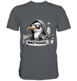 Wattvogel® Möwe mit Sonnenbrille und Kaputze - Premium Shirt