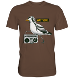Coole Möwe mit Kaputze und Kopfhörer Wattvogel T-Shirt mit Möwe - Premium Shirt