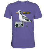 Coole Möwe mit Kaputze und Kopfhörer Wattvogel T-Shirt mit Möwe - Premium Shirt
