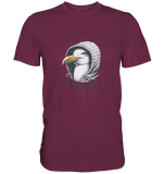 Motiv Möwe mit Kaputze Schriftzug Wattvogel  - T-Shirt Herren