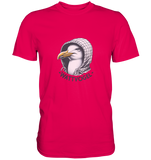 Motiv Möwe mit Kaputze Schriftzug Wattvogel  - T-Shirt Herren