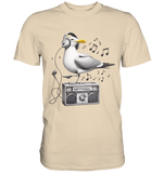 Möwe Wattvogel® mit Radio - Premium T-Shirt Herren