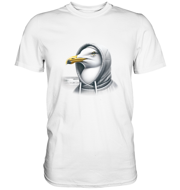 Coole Möwe mit Kaputze  - Premium T Shirt