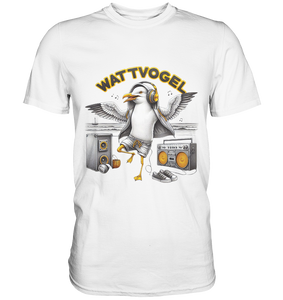 Tanzende Möwe Wattvogel® am Strand - Premium Shirt