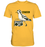Coole Möwe mit Kaputze und Kopfhörer Wattvogel T-Shirt mit Möwe - Premium Shirt