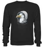 Motiv Möwe mit Kaputze Schriftzug Wattvogel  - Premium Sweatshirt