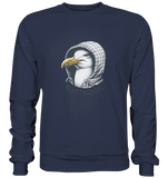 Motiv Möwe mit Kaputze Schriftzug Wattvogel  - Premium Sweatshirt