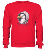 Motiv Möwe mit Kaputze Schriftzug Wattvogel  - Premium Sweatshirt